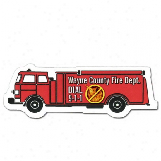 Full Color Digital Stock Shaped Magnets - Burning fuel Truck