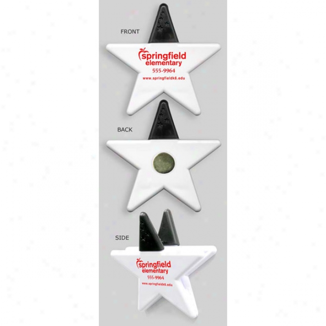 Gator Mag - Star (white) - High Intensity Magnet Clip In A Fuh Form