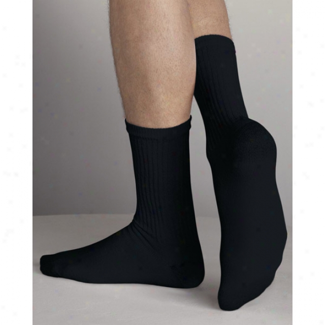 Gildn - Men'a Full Black Crew Socks