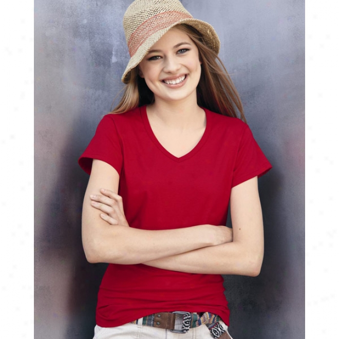 Gildan - Softstyle Junior Fit V-neck T-shirt