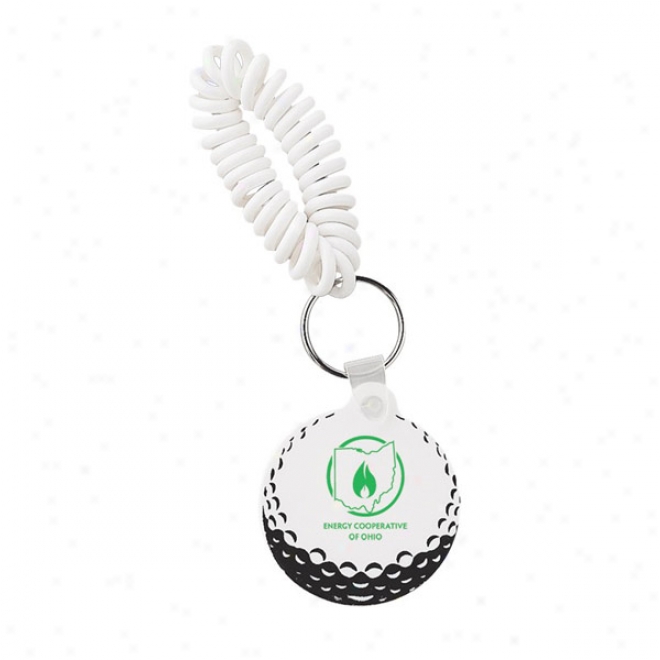 Golf Keychain W/ Coil