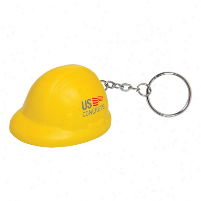 Hard Hat Stress Reliever Key Chain