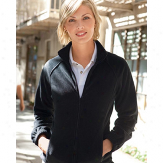 Harriton - Women's Full Zip Polyester Fleece Jerkin With Raglan Sleeves