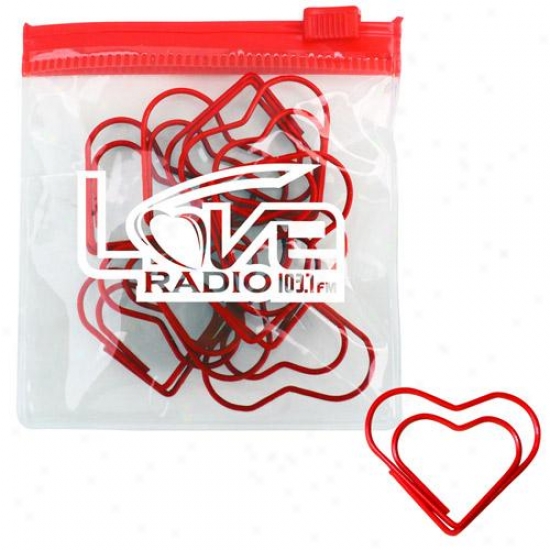 Heart Paper Clips In A Bag