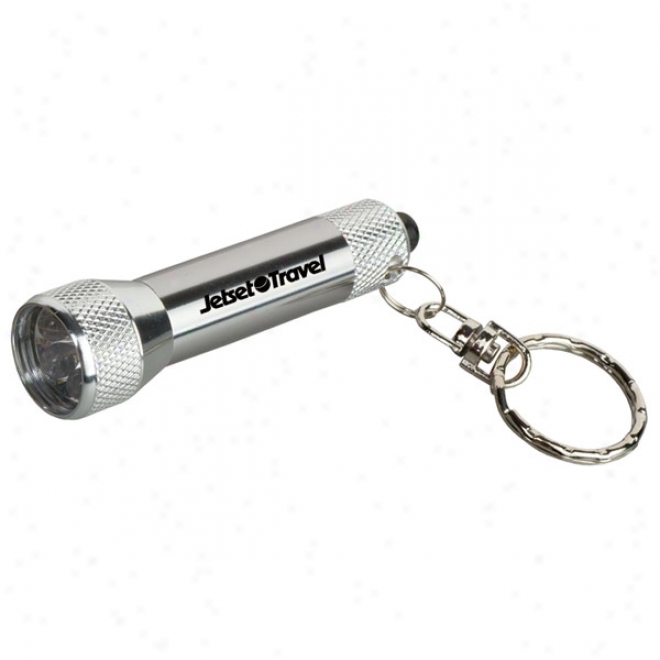 Homestead Metal Flashlight With Key Tag