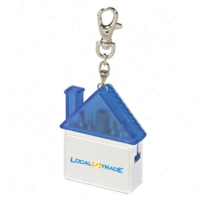 House Shaped Tool Kit With Key Ring