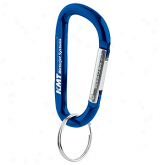 Key Tag, 6 Mm Aluminum Carabiner With Removable Split Ring Included