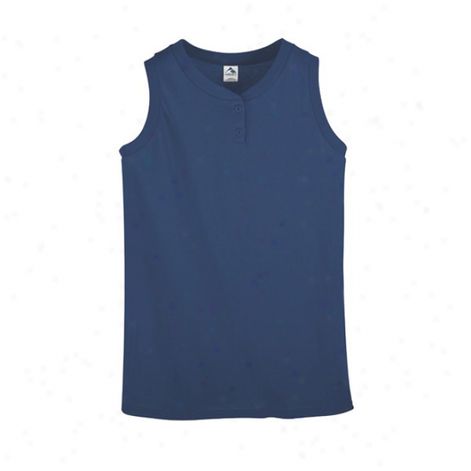 Ladies Sleeveless Two-button Softball Jersey