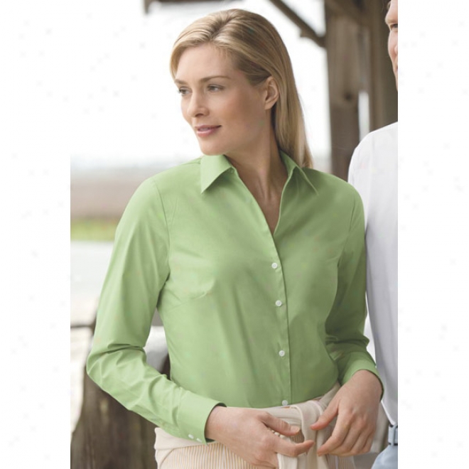 Ladies Ultimate Outer Banks Stretch Poplin Shirt