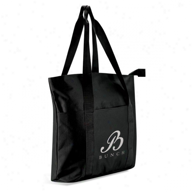 Large Polyester Zippered Tote