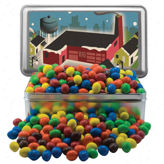 Large Rectangle Tin - Plain & Peanut M&m's