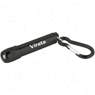 Led Light With Aluminum Casing And Large Carabiner Clip. Batteries Included