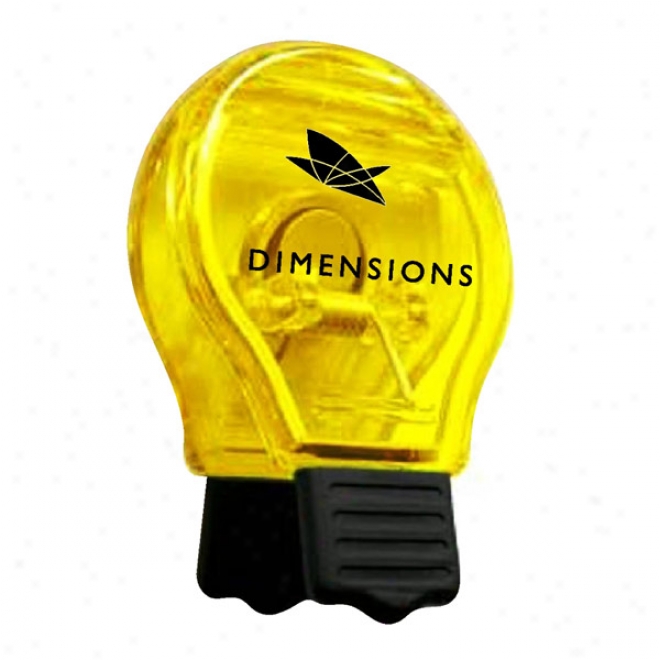 Light Bulb Magnteic Clip - Yellow