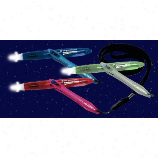 Light-up Fold-out Dual Ink Lanyard Pens