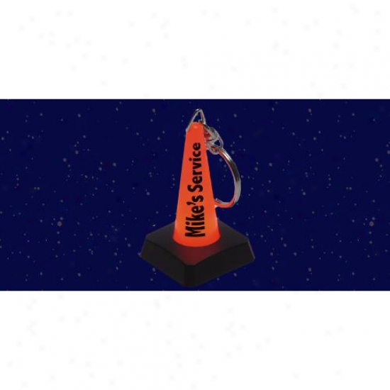 Light-up Safety Cone Keychain