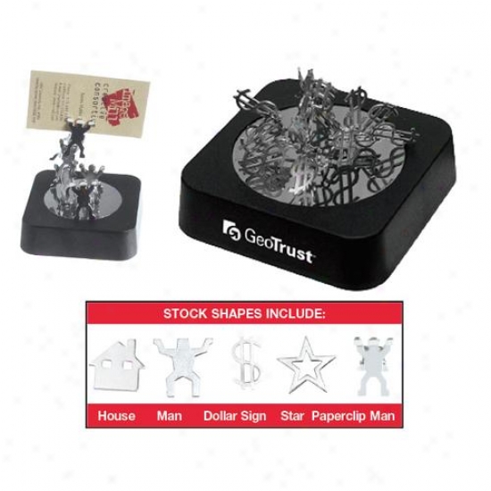 Magnetic Buildinh Set With Men Or Dollar Sign Shape Stacking Pieces, Plastic Base