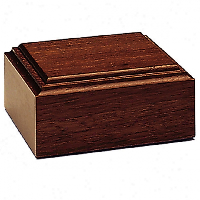 Mahogany-tone Wood Base - Unlighted