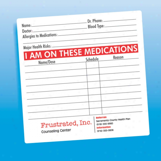 Medications (unlaminated) - Health And Safety Magnet
