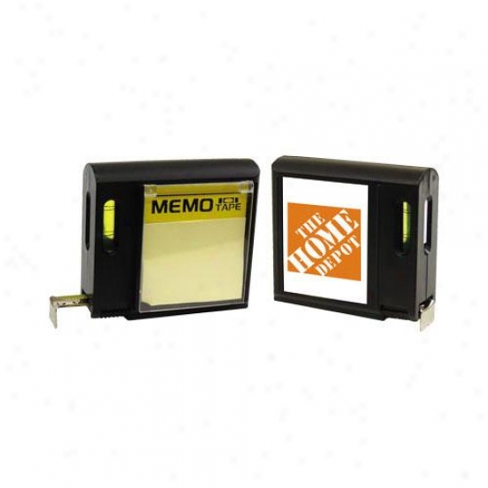 Memo Mate - Tape Measure With Level And Attached Memo Pad