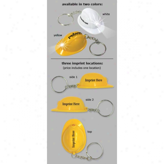 Mini Hat Form, Flashlight Key Ring With A Krypton Lamp And 4.5v Disposable Battery