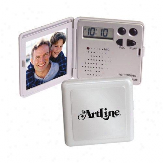 Mini Recording Talking Photo Frame With Clock