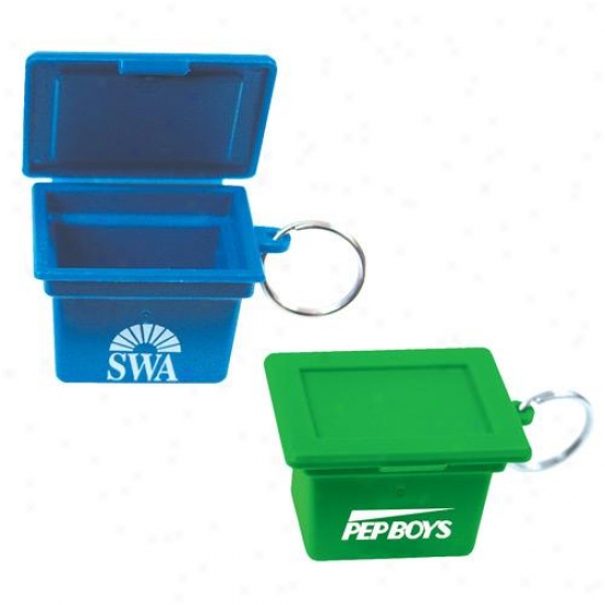 Mini Recycling Box Shape Key Ring Made From Recyc1ed Plastic