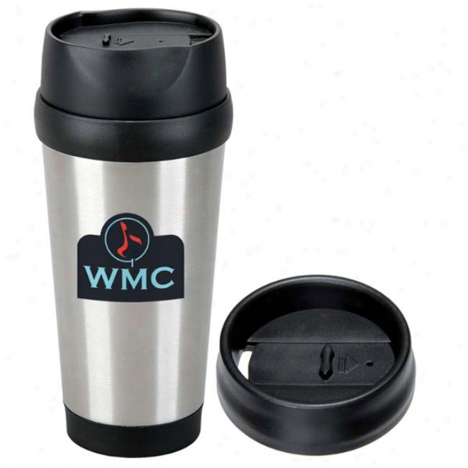 Modern Stainless Steel Tumbler - 15 Oz