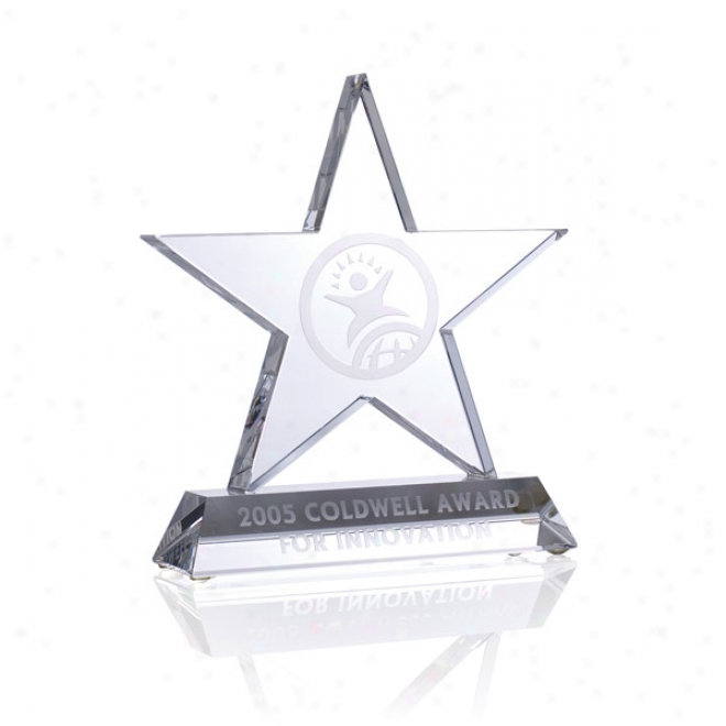 Motivation Optica Couture - 7 5/8" X 7" - Upright Star Award With Base