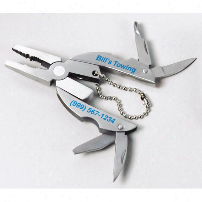 Multi Tool - Eight Function Tool With Pliers, Wire Stripper, Wire Cutter, Knifd, File And More