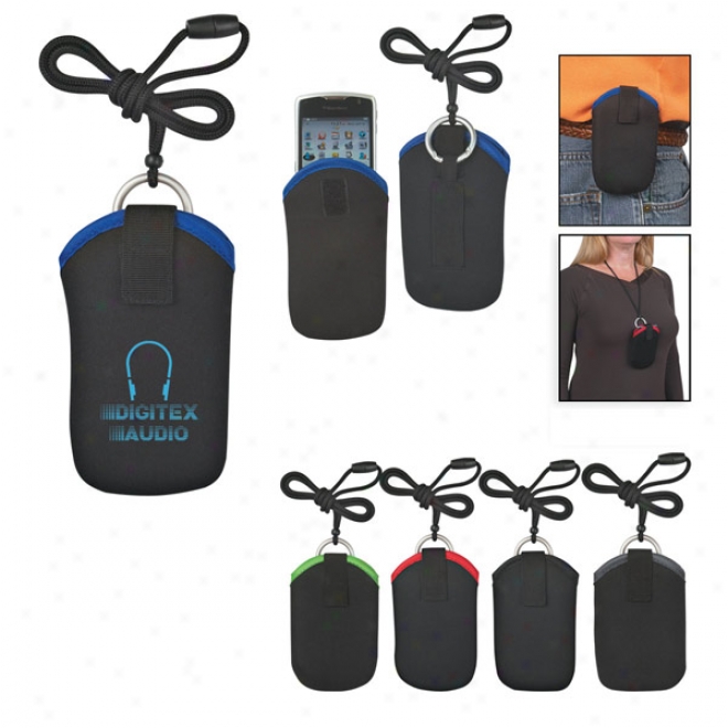 Neoprene Portable Electronics Neck Case