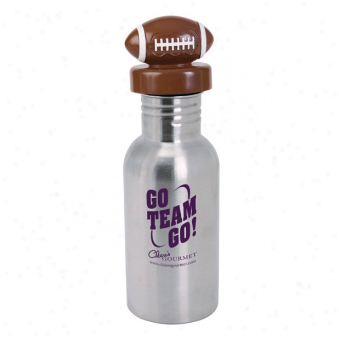 Nichebottle 17 Oz. Stainless Bottle With Football Lid