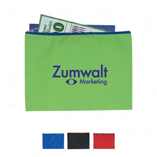 Non-woven Document Sleeve With Zipper