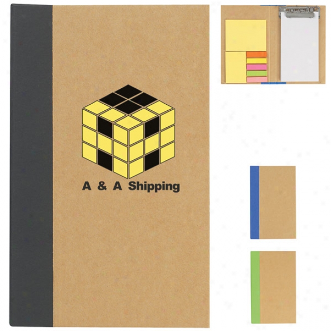 Notebook With Prune Board, Sticky Notes And Sticky Flags