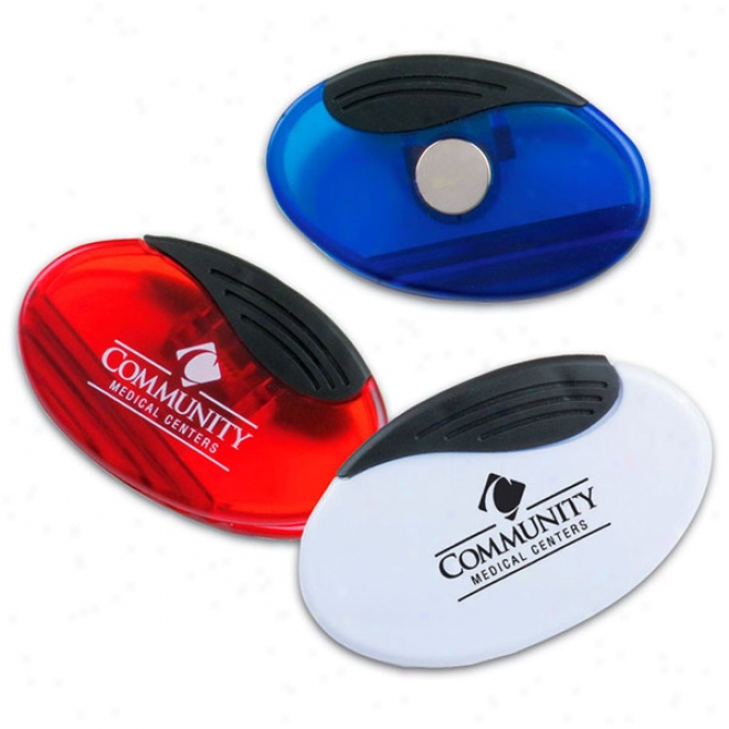 Oval Magnetic Fridge Office Clip