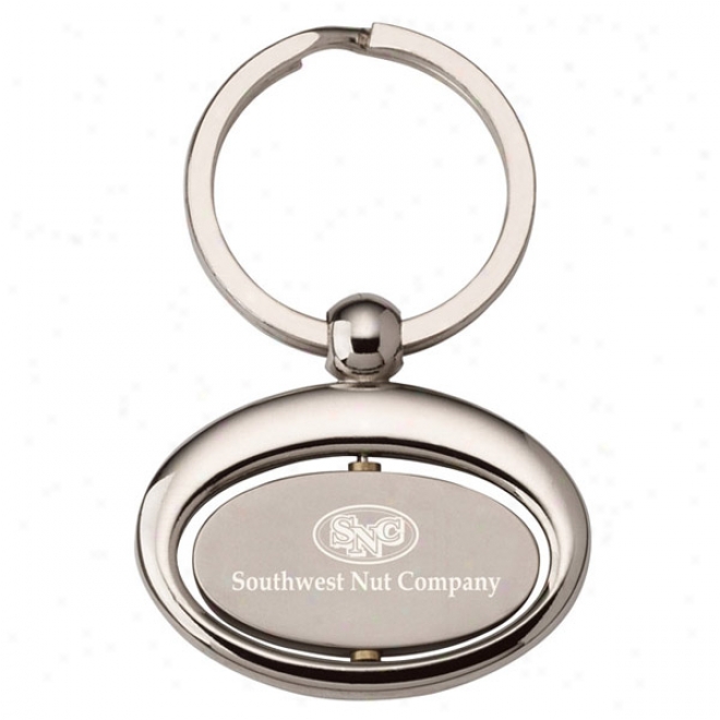 Oval Rotating Key Ring