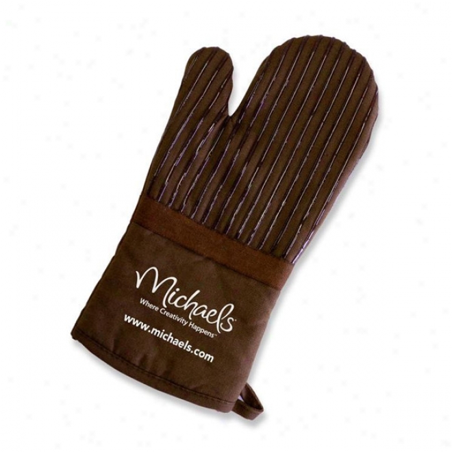 Oven Mitt With Silicone Stripes