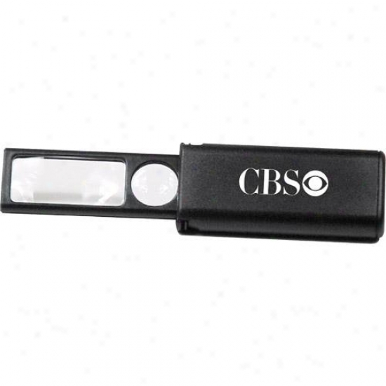 Pen Type Miniature Magnifier Upon Sliding Cover And Convenient Pocket Clip