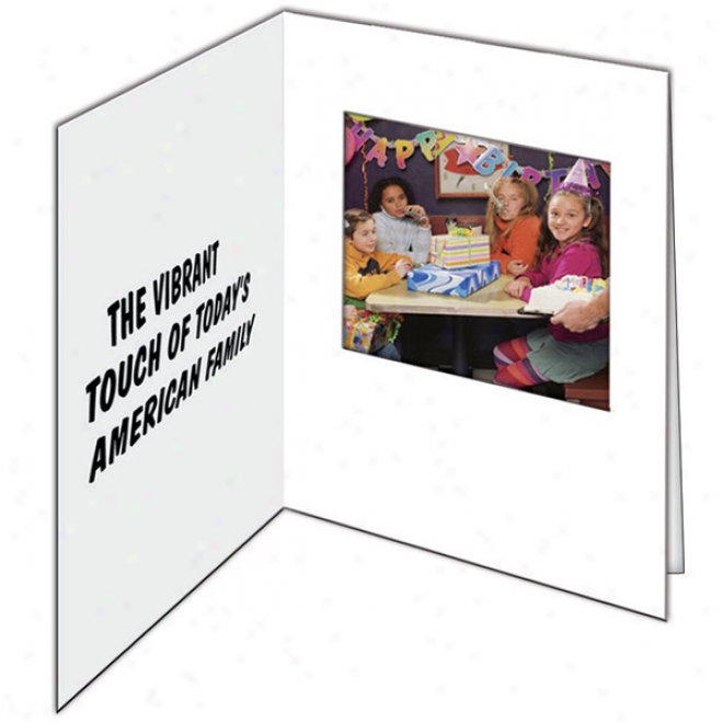 Photo Frame With 3" X 3quot; Die Cut Window Size, High Density White Poster Board