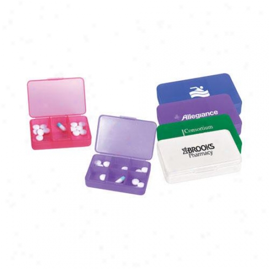 Plastic Pill Case With Six Compartments