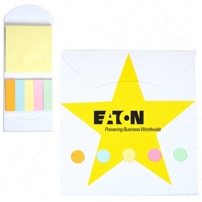 Pocket Sticly Note Memo Book - Star