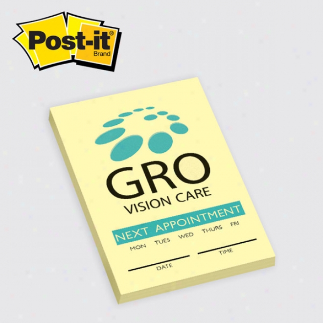 Post-it Custom Printed Notes 2" X 3", 25-sheets