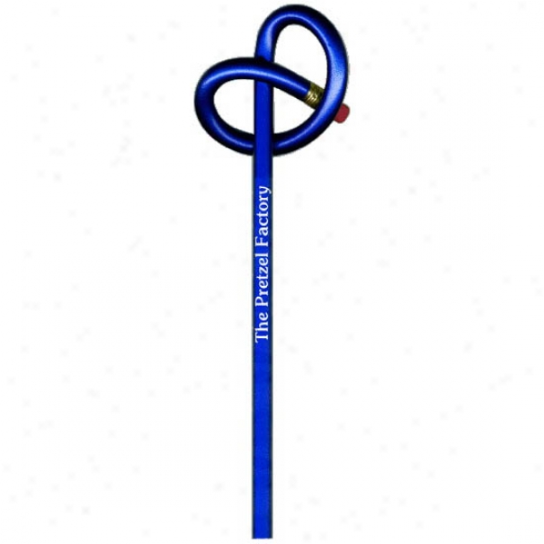 Pretzel - Real Number 2 Lead Pencil With An Eraser, Top Is Bent Into A Basic Shape