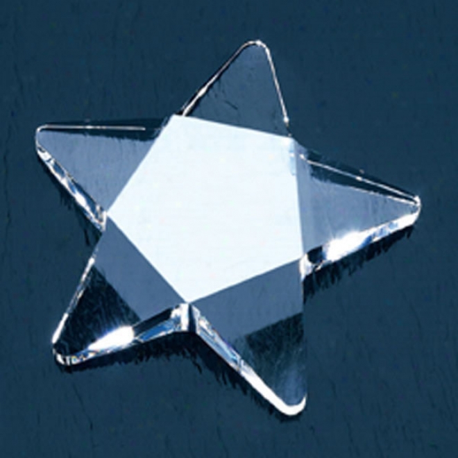 Quasar Optica Couture - Crystal Star Shaped Award Paperweight