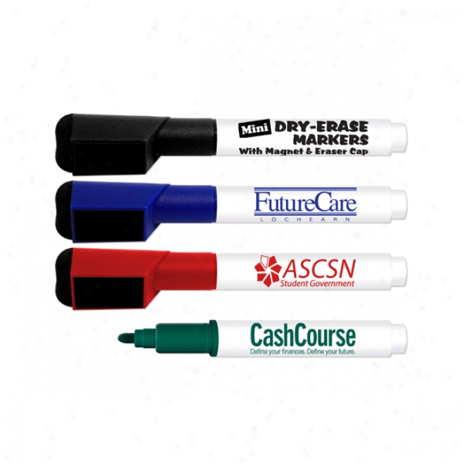 "mini" Dry Erase Markers With Eraser & Magnetic Cap