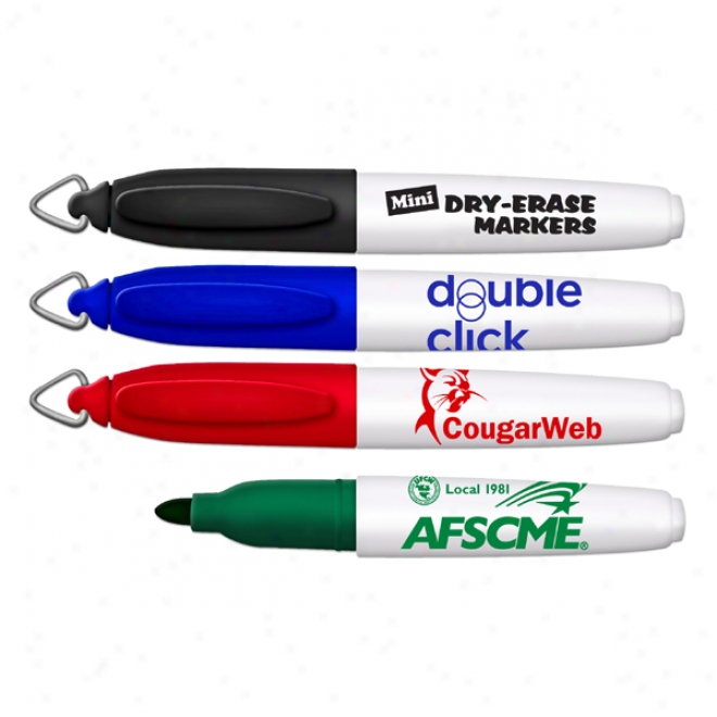 "mini" Dry Erase Markers With Clew Ring Clip