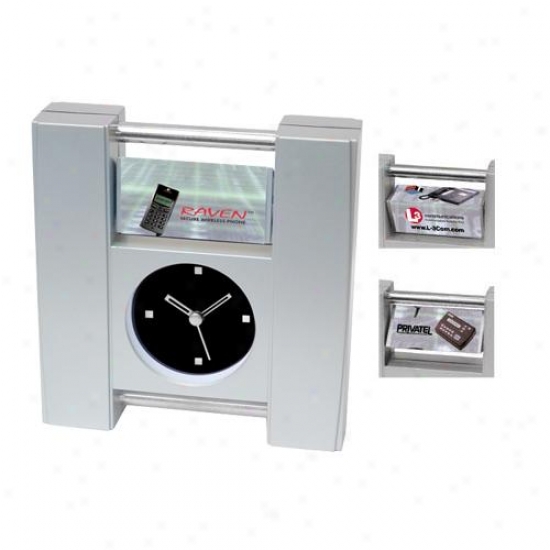 Rotating Ad Desk Clock With Secobd Hand