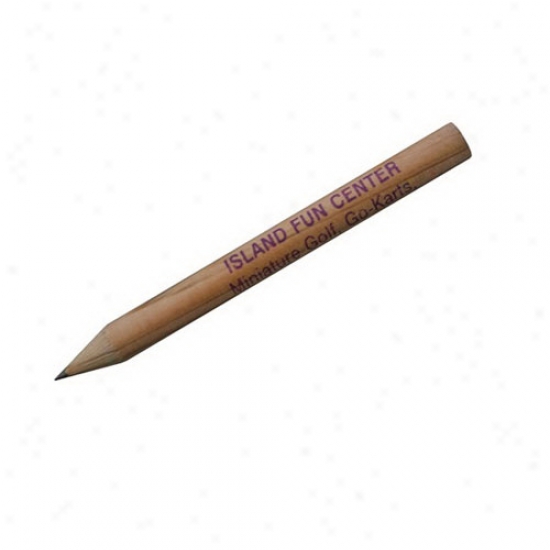 Round Natural Finish Golf Pencils