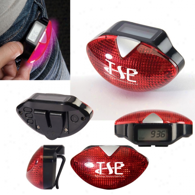 Safety Light Flashing Pedometer