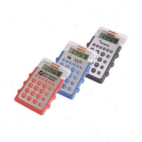 Shake Rechargeable Calculator With Ergonomic Rubber Grip And Keys