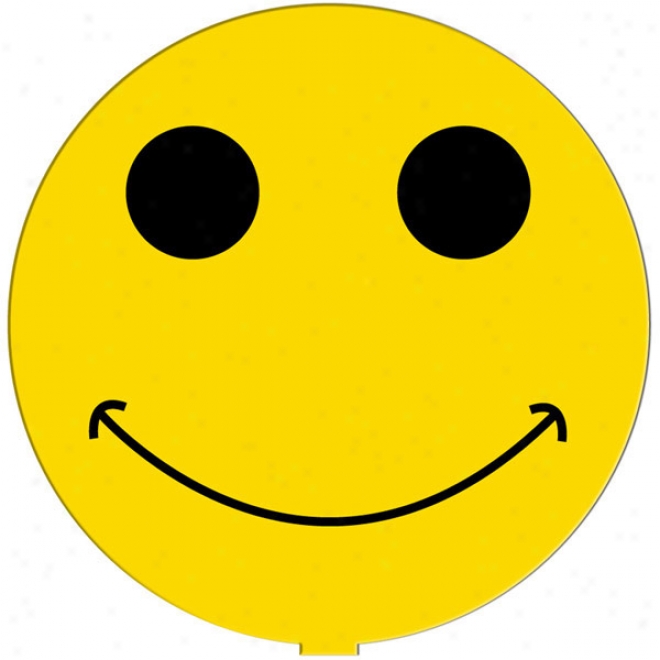 Smiley - Stock Shape Poster Board Hand Fan With A High Gloss Finish